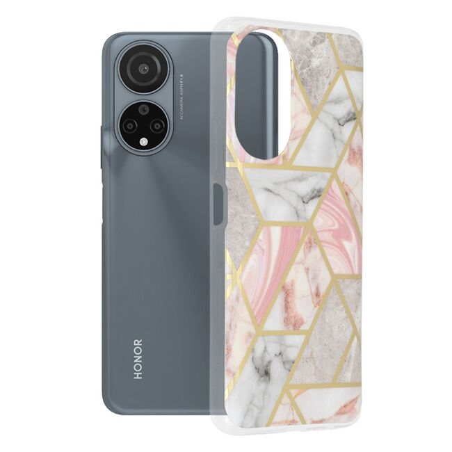 Husa honor x7 marble series, techsuit - pink hex