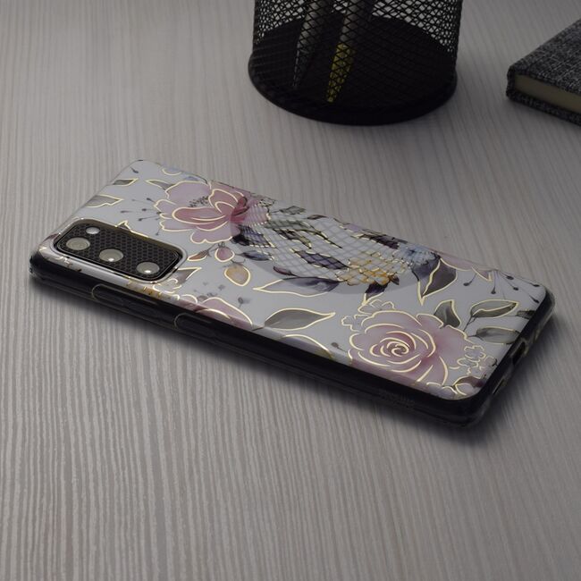 Husa oppo reno8 pro marble series, techsuit - chloe white