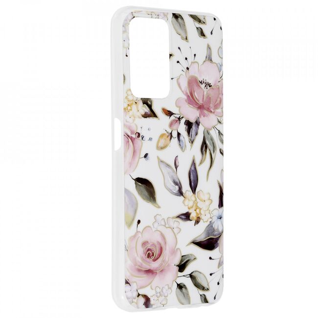 Husa realme 9i / oppo a76 / oppo a96 marble series, techsuit - chloe white