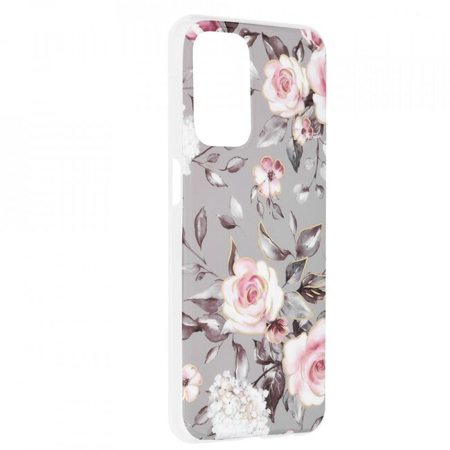 Husa samsung galaxy a23 4g / a23 5g marble series, techsuit - bloom of ruth gray