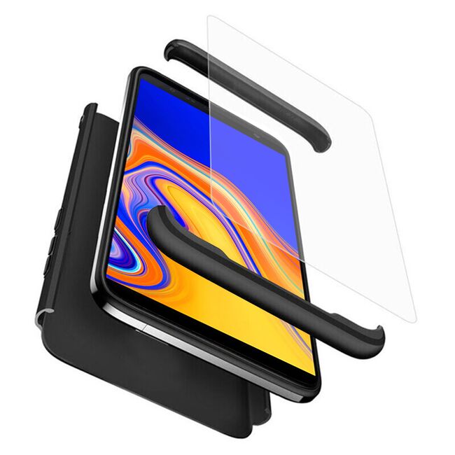 [Pachet 360°] Husa + Folie Samsung Galaxy J4 Plus GKK Original - Negru