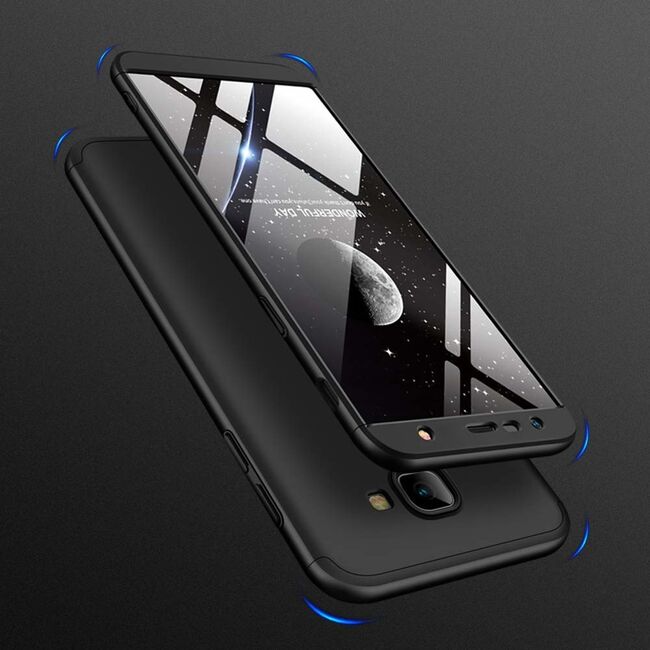 [Pachet 360°] Husa + Folie Samsung Galaxy J4 Plus GKK Original - Negru