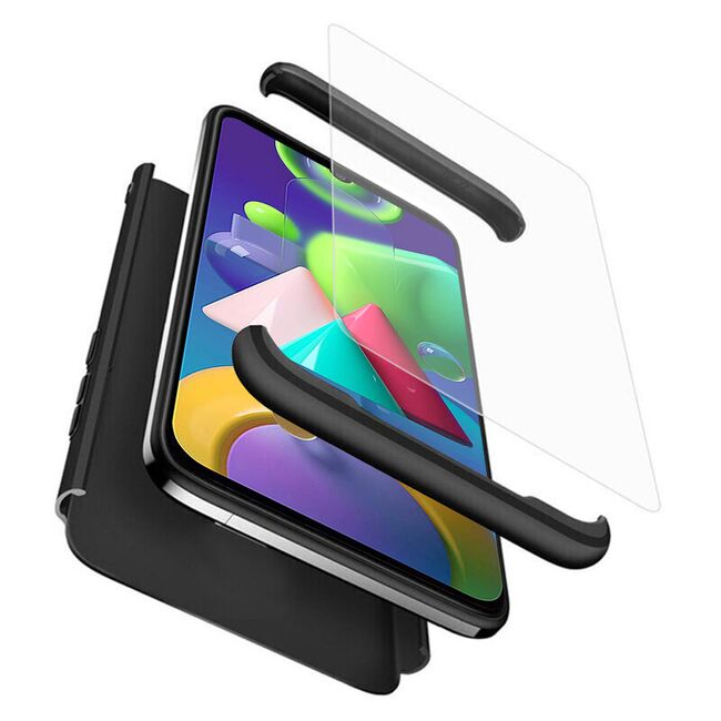 [Pachet 360°] Husa + Folie Samsung Galaxy M21 GKK Original - Negru