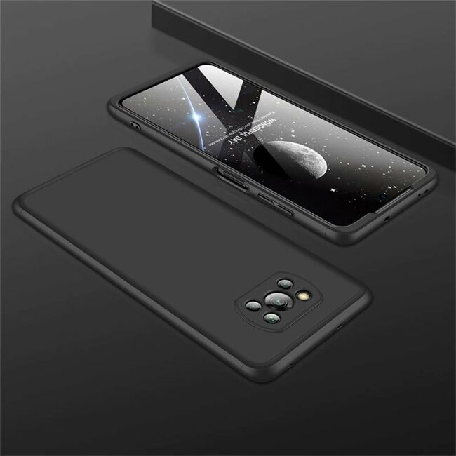 [Pachet 360°] Husa + Folie Xiaomi Poco X3 GKK Original - Negru