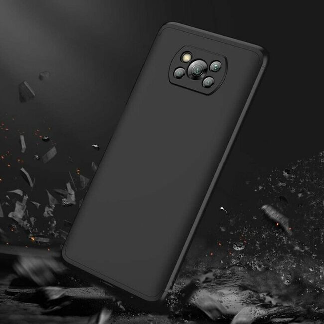 [Pachet 360°] Husa + Folie Xiaomi Poco X3 GKK Original - Negru