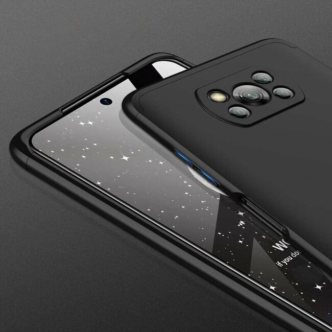 [Pachet 360°] Husa + Folie Xiaomi Poco X3 GKK Original - Negru