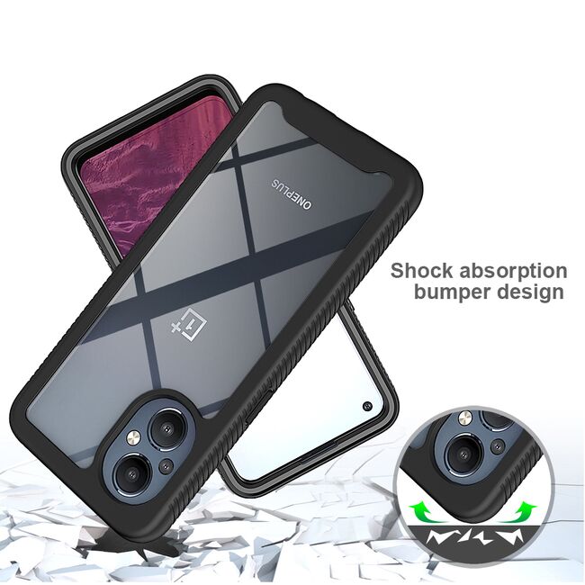 [Pachet 360°] Husa + folie OnePlus Nord N20 5G Techsuit Defense, negru
