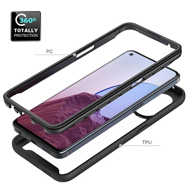 [Pachet 360°] Husa + folie OnePlus Nord N20 5G Techsuit Defense, negru