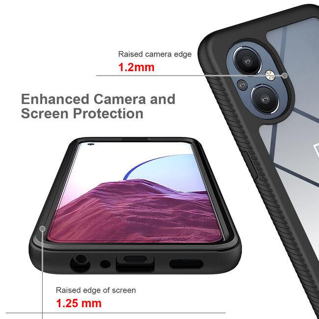 [Pachet 360°] Husa + folie OnePlus Nord N20 5G Techsuit Defense, negru