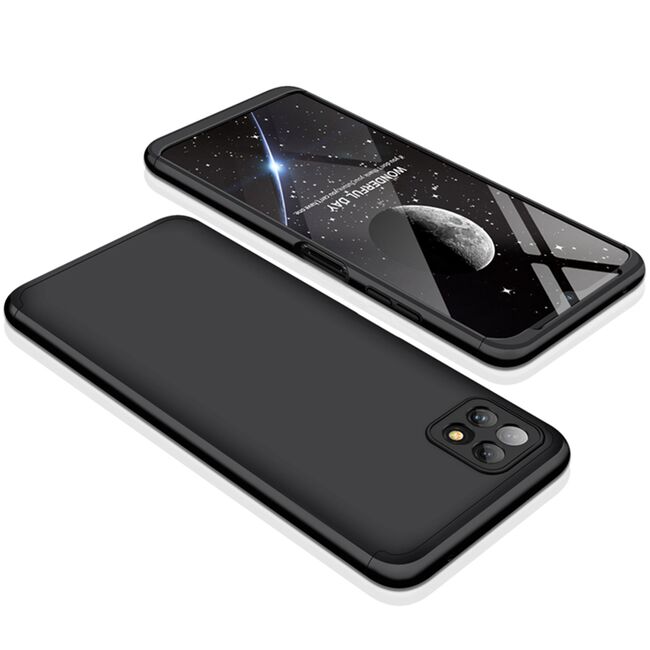 [Pachet 360°] Husa + Folie Samsung Galaxy A22 5G GKK Original - Negru