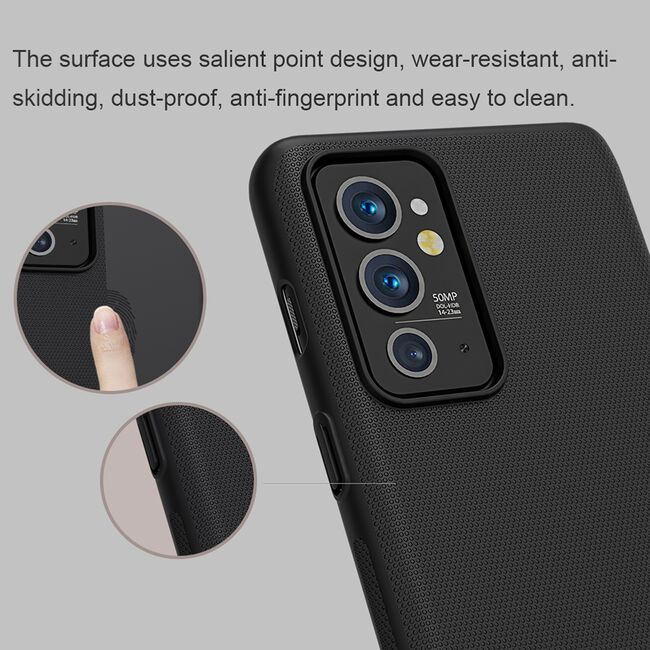 Husa OnePlus 9RT 5G Nillkin Super Frosted Shield, albastru