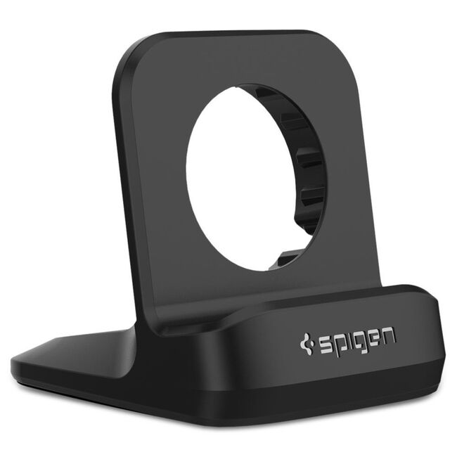 Suport Apple Watch 1/2/3/4/5/6/7/8/SE Spigen S350 Night Stand Pentru Birou - Black