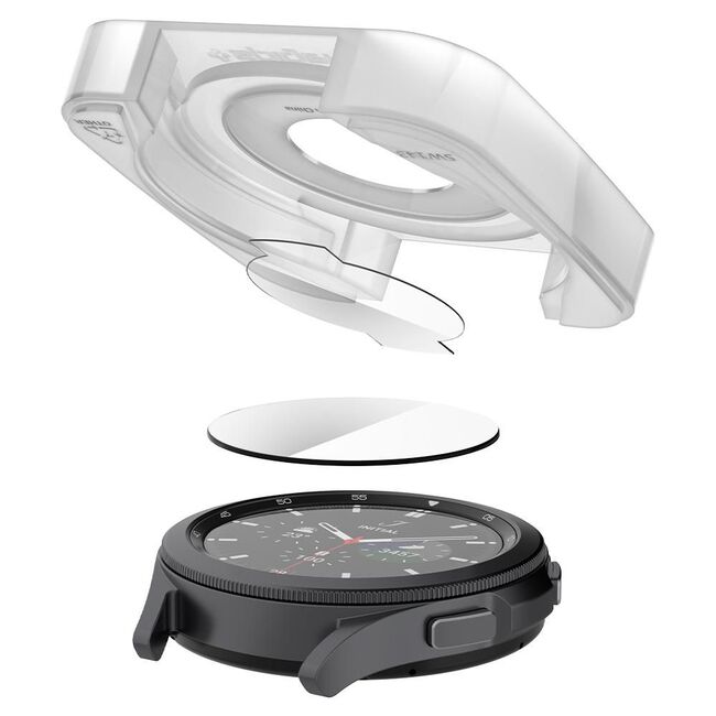 [Pachet 2x] Folie Samsung Galaxy Watch4 Classic 42mm Spigen Glas.tR EZ Fit, clear