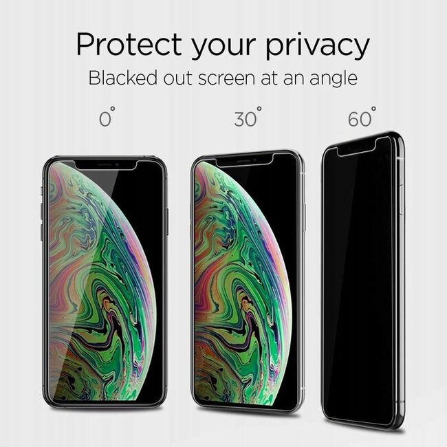 Folie Sticla iPhone 11 Spigen Glas.t R Align Master Privacy - Black