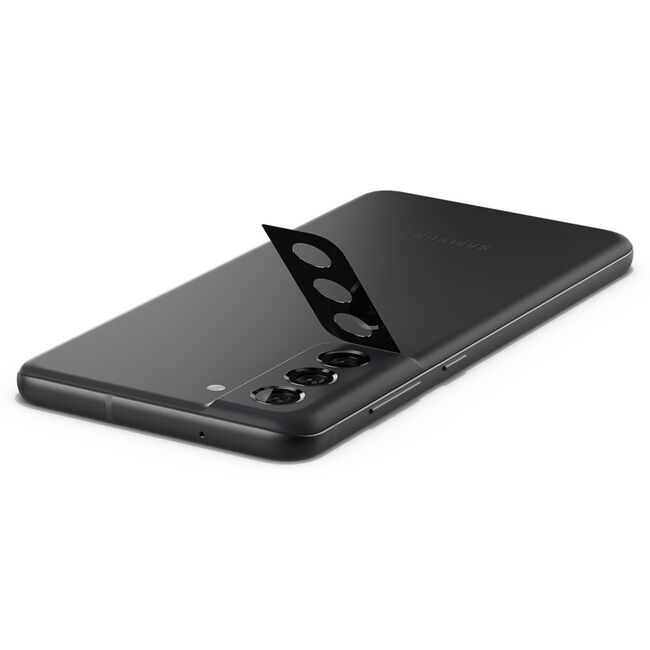 [Pachet 2x] Folie sticla camera Samsung Galaxy S21 FE 5G Spigen Glas.tR Optik, negru