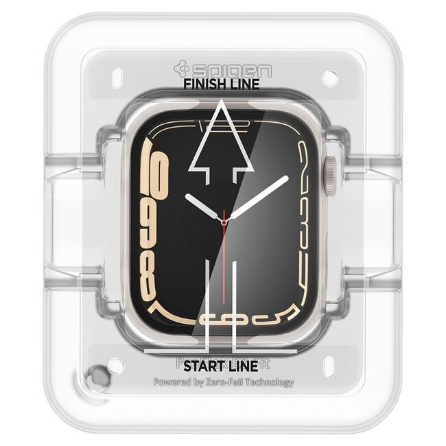 [Pachet 2x] Folie Apple Watch 7 / 8 45mm Spigen ProFlex EZ Fit, negru