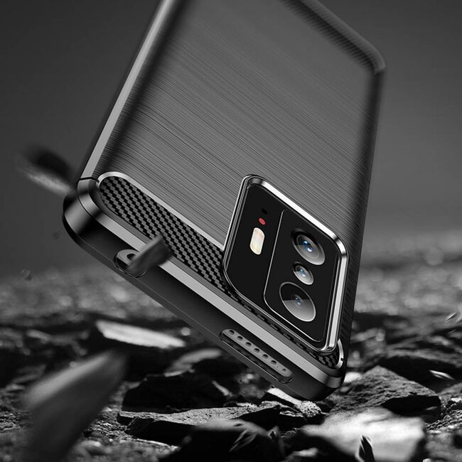 Husa Xiaomi 11T Techsuit Carbon Silicone - Negru