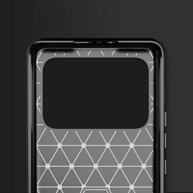 Husa Xiaomi Mi 11 Ultra Techsuit Carbon Silicone, negru