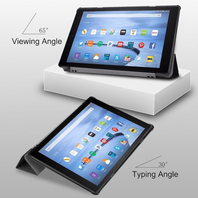 Husa Amazon Fire HD 10 (2017/2019) Techsuit FoldPro, negru