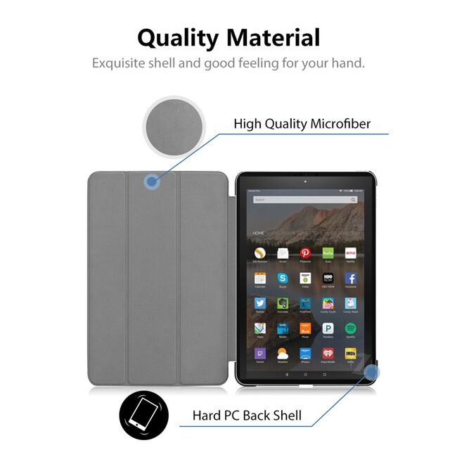Husa Amazon Fire HD 10 (2017/2019) Techsuit FoldPro, negru