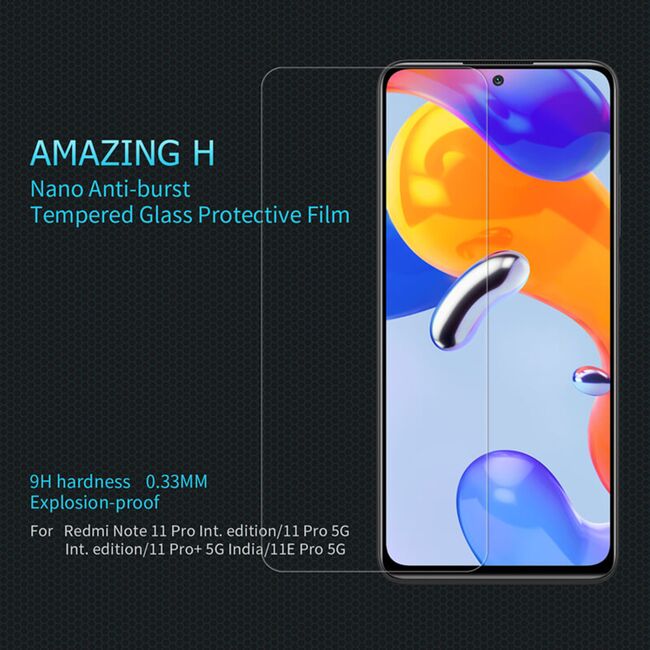 Folie sticla Xiaomi Redmi Note 11 Pro 4G Nillkin Amazing H, clear