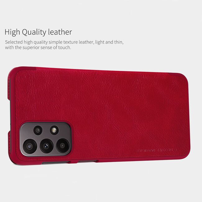 Husa Samsung Galaxy A23 Nillkin QIN Leather, rosu