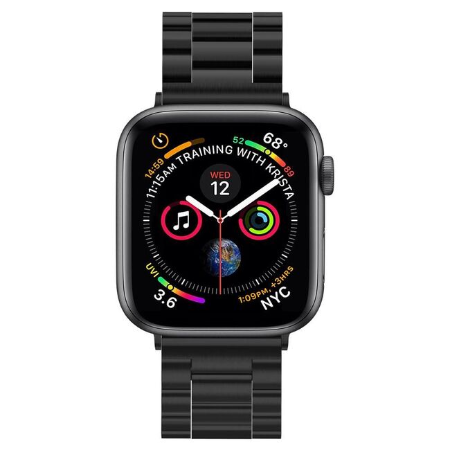 Curea Apple Watch 1 / 2 / 3 / 4 / 5 / 6 / 7 / 8 / SE / Ultra (42mm / 44mm / 45mm / 49mm) Spigen Modern Fit, negru
