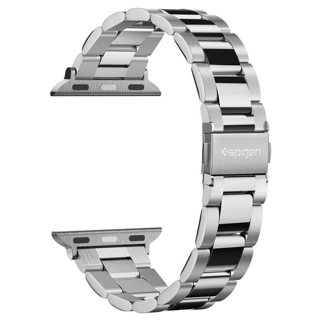 Curea Apple Watch 1 / 2 / 3 / 4 / 5 / 6 / 7 / 8 / SE (38mm / 40mm / 41mm) Spigen Modern Fit, argintiu