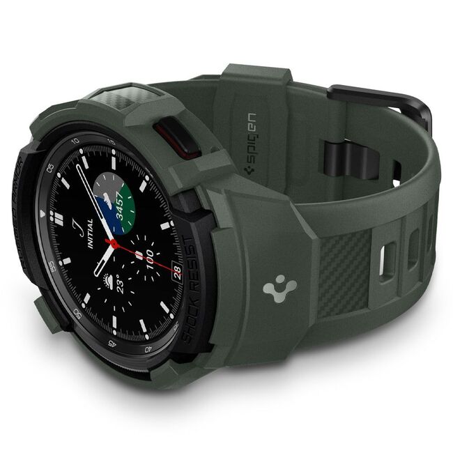 [Pachet husa + curea] Samsung Galaxy Watch4 Classic 46mm Spigen Rugged Armor Pro, verde