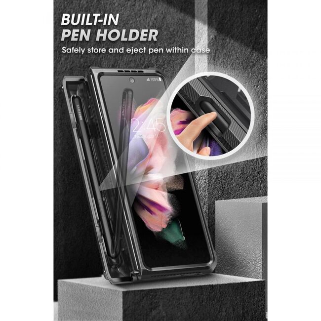 Husa Samsung Galaxy Z Fold 3 5G Supcase Unicorn Beetle Pro, negru