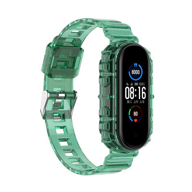 Bratara Techsuit - Watchband (W017) - Xiaomi Mi Band 5 / 5 NFC / 6 / 6 NFC / Amazfit Band 5 - Dark Green