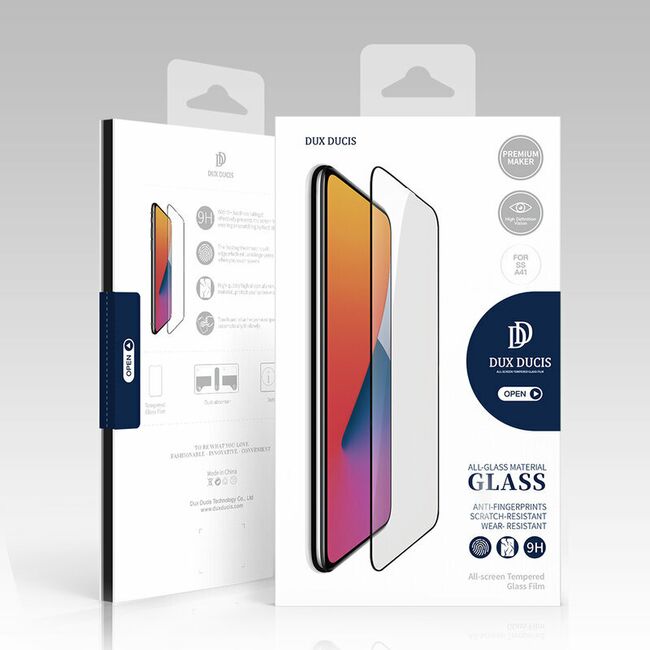 Folie sticla iPhone 14 Pro Max Dux Ducis Tempered Glass, negru