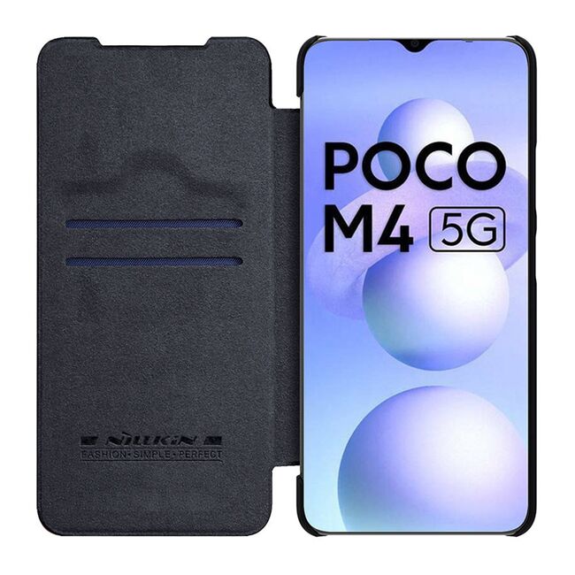 Husa Xiaomi Poco M4 5G Nillkin QIN Leather, negru