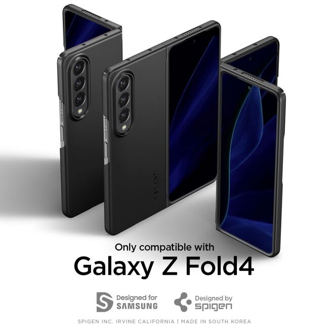 Husa Samsung Galaxy Z Fold4 Spigen Air Skin, negru