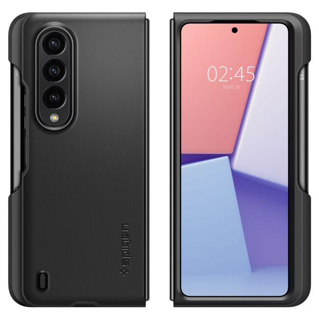Husa Samsung Galaxy Z Fold4 Spigen Thin Fit Pen, negru