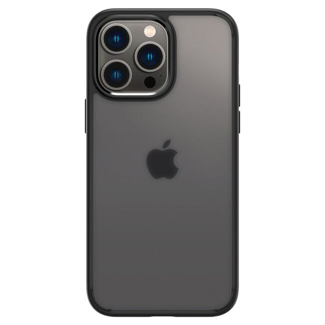 Husa transparenta iPhone 14 Pro Max Spigen Ultra Hybrid, negru frost