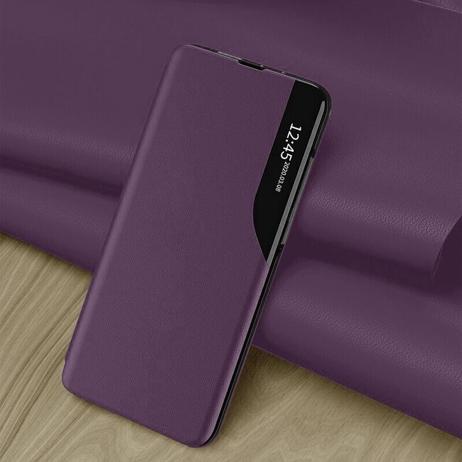 Husa Samsung Galaxy S23 Plus Eco Leather View flip tip carte, mov