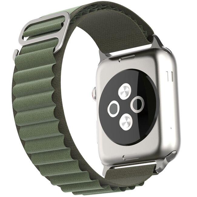 Curea Apple Watch 1 / 2 / 3 / 4 / 5 / 6 / 7 / 8 / SE (38 mm / 40 mm / 41 mm) Techsuit, W037, army green
