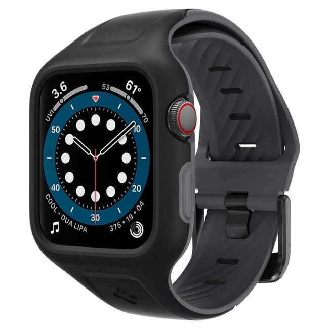 Carcasa Apple Watch 4 / 5 / 6 / 7 / 8  / SE / SE 20 2022 (40mm / 41mm), liquid air spigen - negru