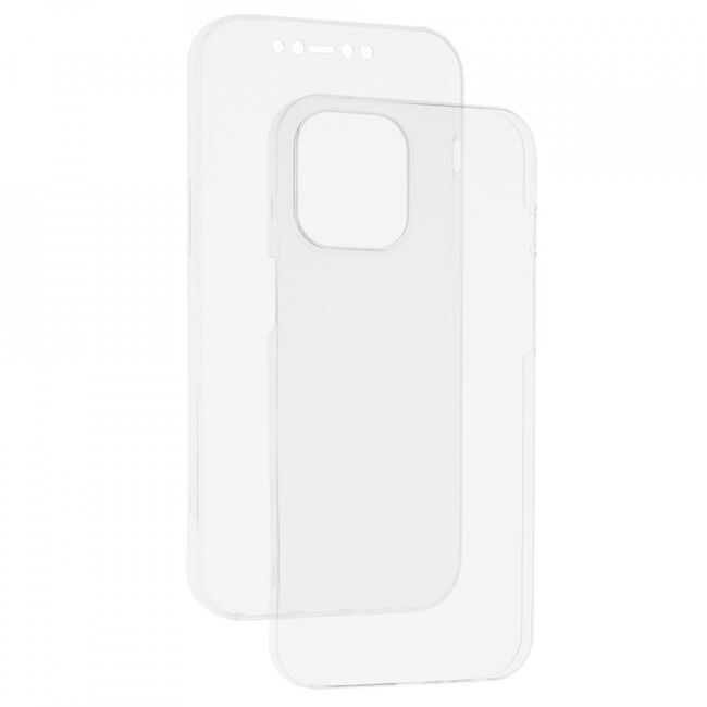 Husa iphone 12 pro max, din silicon tpu slim, techsuit - transparent