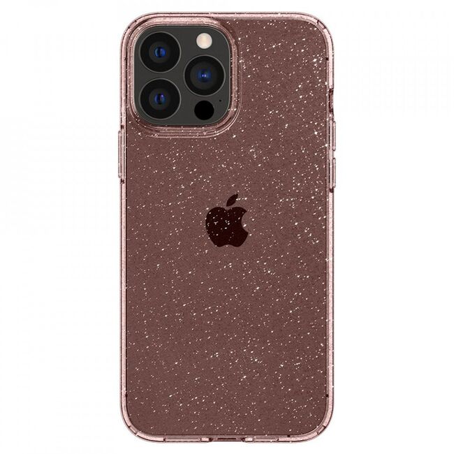 Husa iphone 13 pro max, spigen liquid crystal - glitter rose