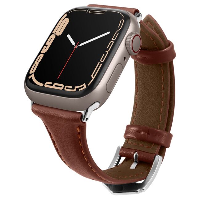 Curea Apple Watch 1 / 2 / 3 / 4 / 5 / 6 / 7 / 8 / SE / SE 2 (38 mm / 40 mm / 41 mm) Spigen Cyrill Kajuk, maro