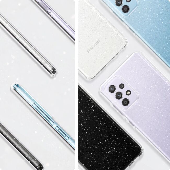 Husa Samsung Galaxy A52 4G Spigen Liquid Crystal - Glitter - Crystal Quartz