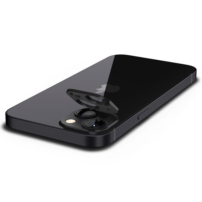 [Pachet 2x] Folie sticla camera iPhone 13 Spigen Glas.tR Optik, negru