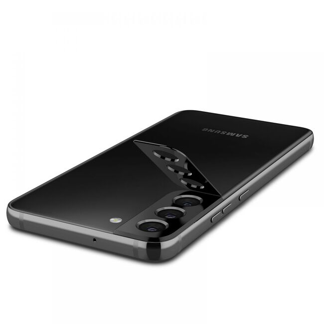 [Pachet 2x] Folie sticla camera Samsung Galaxy S22 Plus 5G Spigen Glas.tR Optik, negru