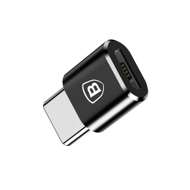 Adaptor micro type-c mama la type-c tata, convertor, baseus - negru