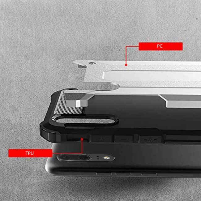 Husa Huawei P20 Techsuit Hybrid Armor, negru