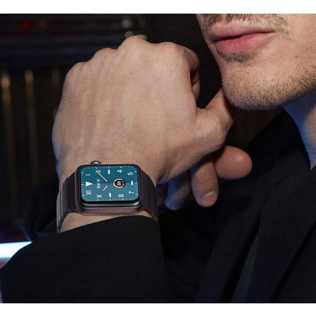 Curea Linkband Tech Protect Compatibila Cu Apple Watch 1/2/3/4/5/6 (42/44/45mm) Black
