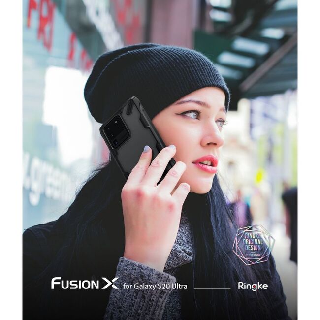 Husa Samsung Galaxy S20 Ultra Ringke Fusion X - Black