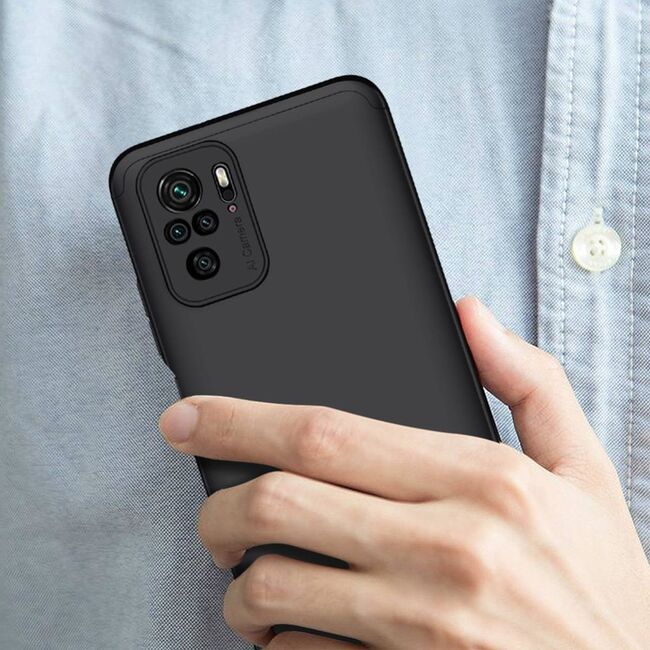[Pachet 360°] Husa + Folie Xiaomi Redmi Note 10 4G GKK Original - Negru